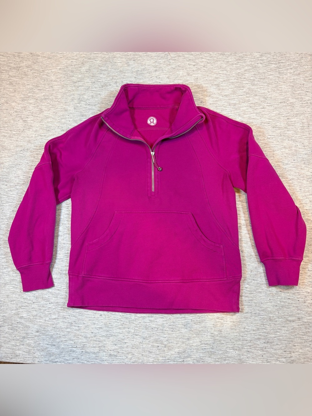 Lululemon Womens Scuba Sweatshirt Quarter Zip Pullover Pink Size XS/S